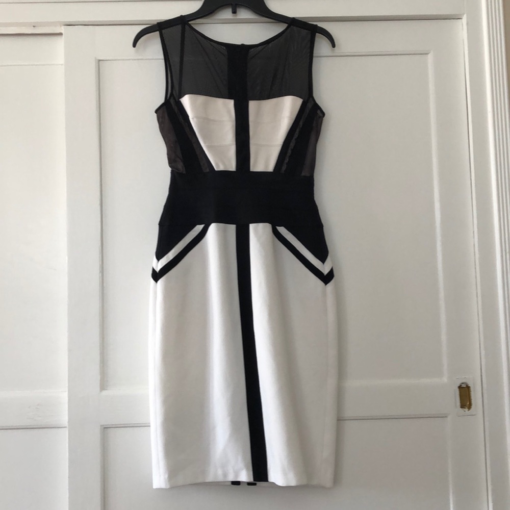 Bcbgmaxazria black white dress